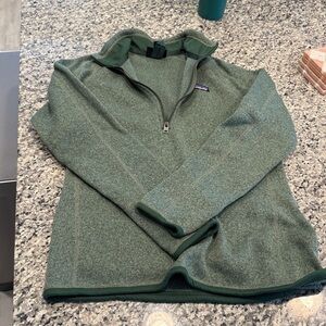 Patagonia Men's Forest Green Zip-Up Sweater